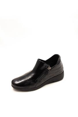 Zapato 24Hrs cuña charol negro