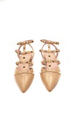 Manoletina Angari talon abierto tachas beis