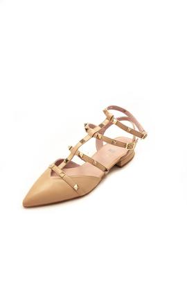 Manoletina Angari talon abierto tachas beis