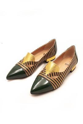 Zapato Angari Marvin en verde y oro