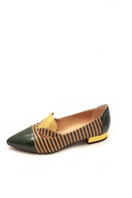 Zapato Angari Marvin en verde y oro