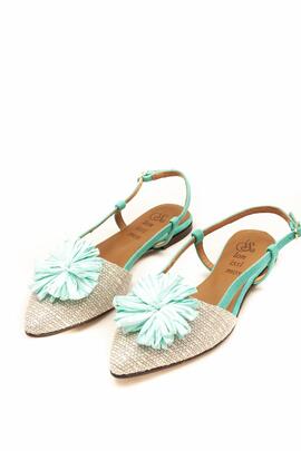 Zapato Salonissimos Marga flor azul