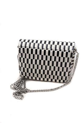 Bolso Angari Piano blanco y negro