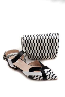 Bolso Angari Piano blanco y negro