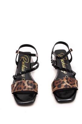 Sandalia Rock Away Sabana negra leopardo